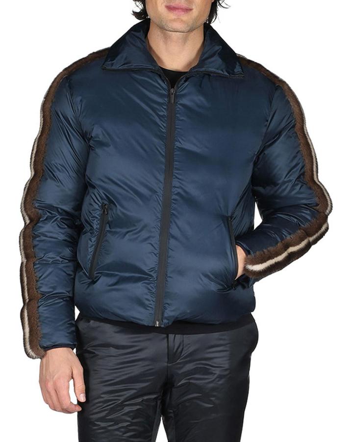 Down Jacket With Mink Fur