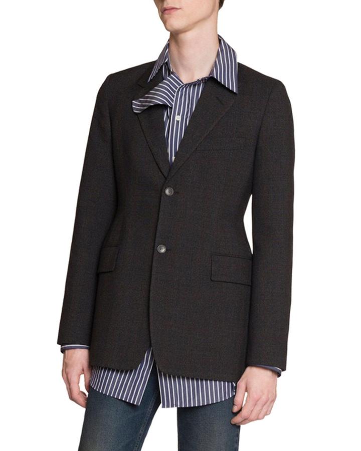 Men's Hourglass Plaid Two-button Jacket