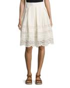Lace-inset A-line