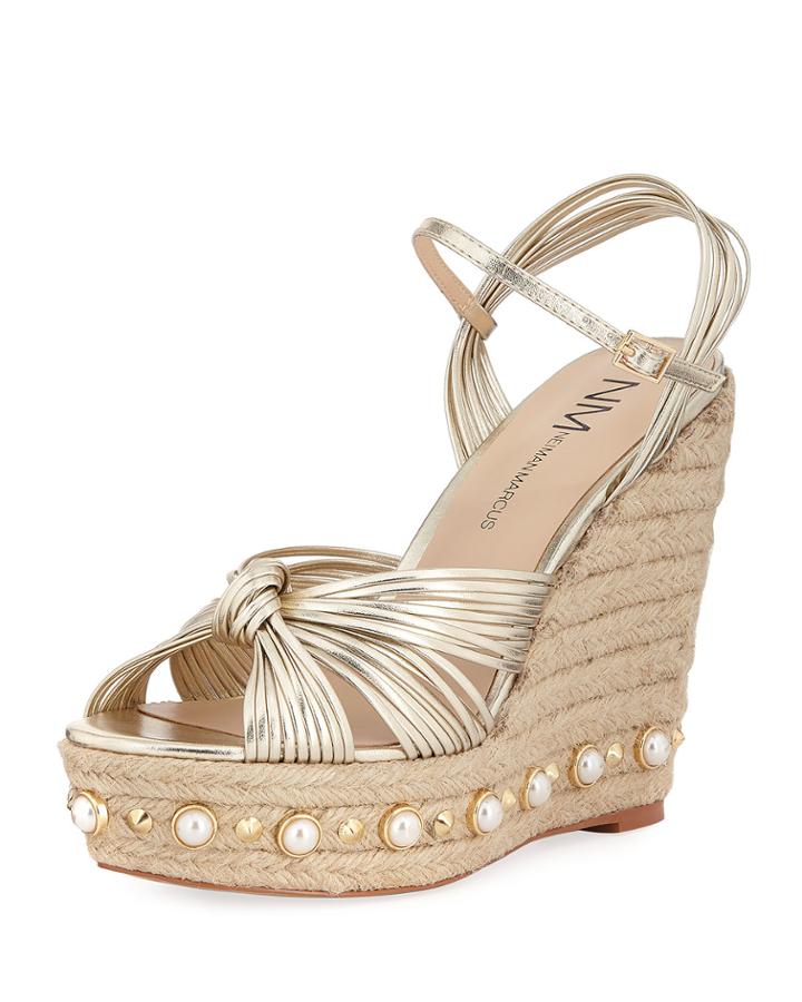 Lexicon Metallic Wedge Espadrille