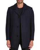 Men's Notch-collar Single-breasted Coat