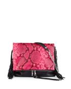 Kimi Leather Fringe Crossbody Bag, Pink