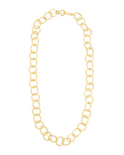 Legend 24k Gold-plated Long Circle-link Necklace