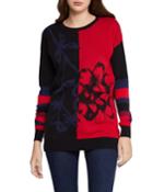 Floral Jacquard Crewneck