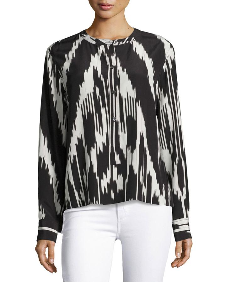 Isalva Ikat-print Long-sleeve