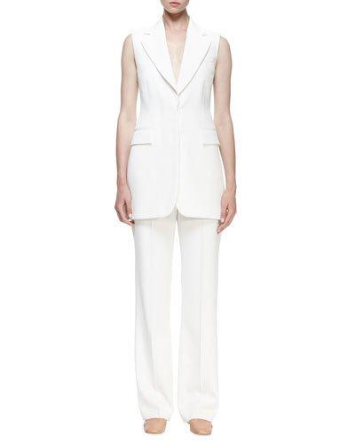 Becka Sleeveless Tuxedo Jacket