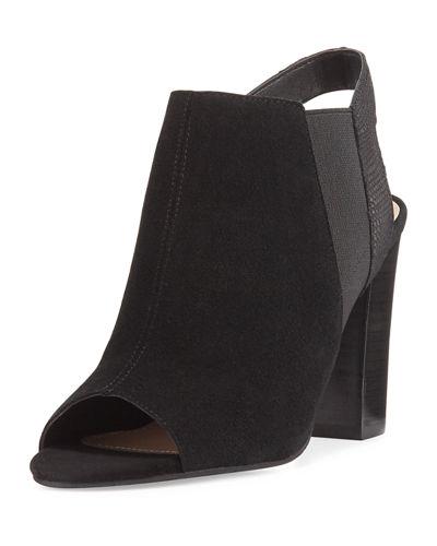 Mercy Suede Open-toe Bootie