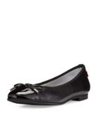 Westside Leather Bow Flat, Black
