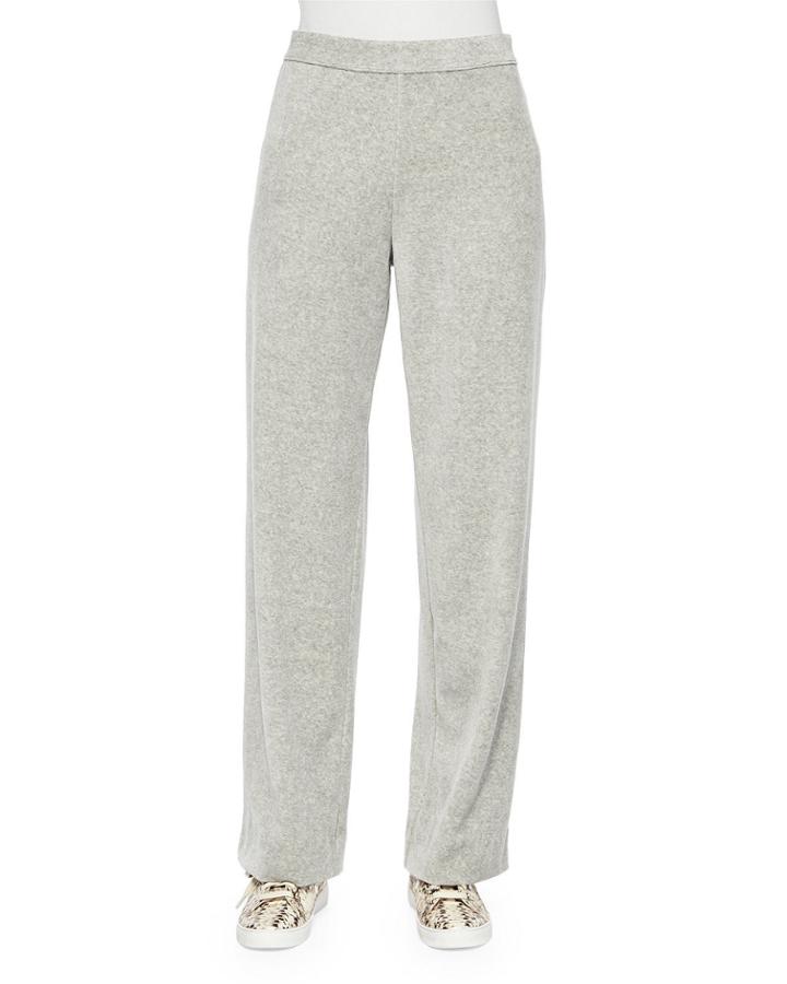 Plus Size Velour Full-length Jog Pants