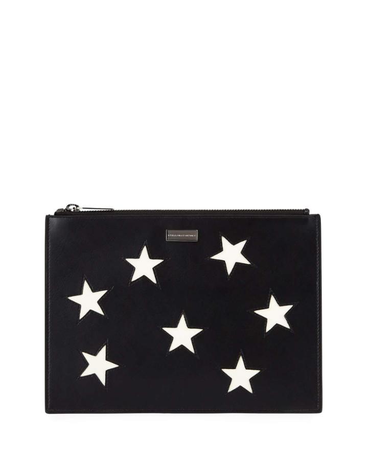 Stars Small Zippered Clutch Bag