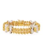 Estate 18k Two-tone Gold Bow Bracelet