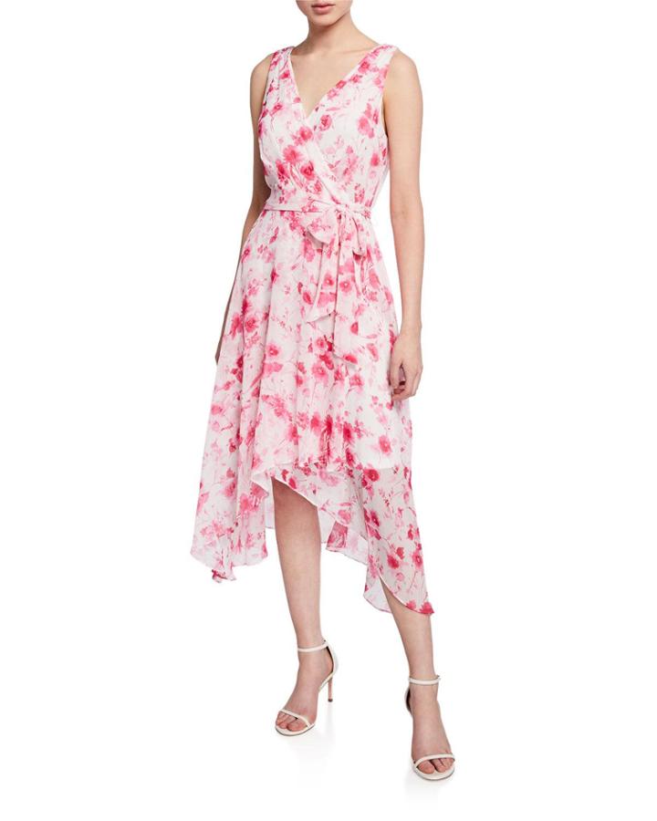 Watercolor Floral High-low