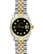 Pre-owned 36mm 18k Gold & Diamond Bracelet Watch