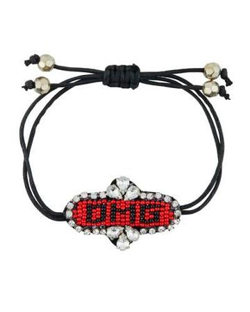 Beaded Omg Station Bracelet