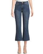High-rise Five-pocket Flared-leg Cropped Jeans