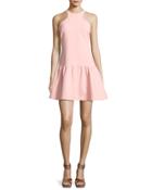 Leila Sleeveless Drop-waist Short Dress, Pink