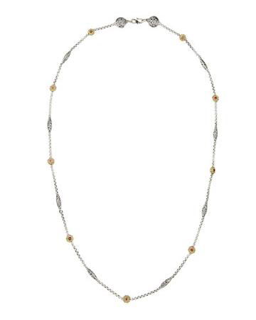 Color Classics Long Pink Tourmaline Station Necklace