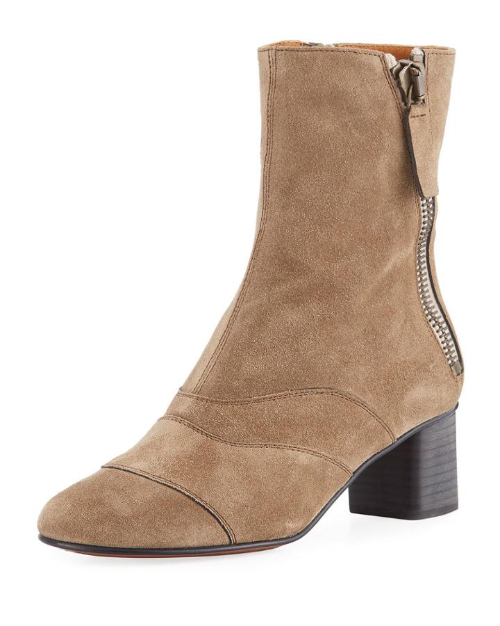 Lexie Short 30mm Boot, Dark Beige