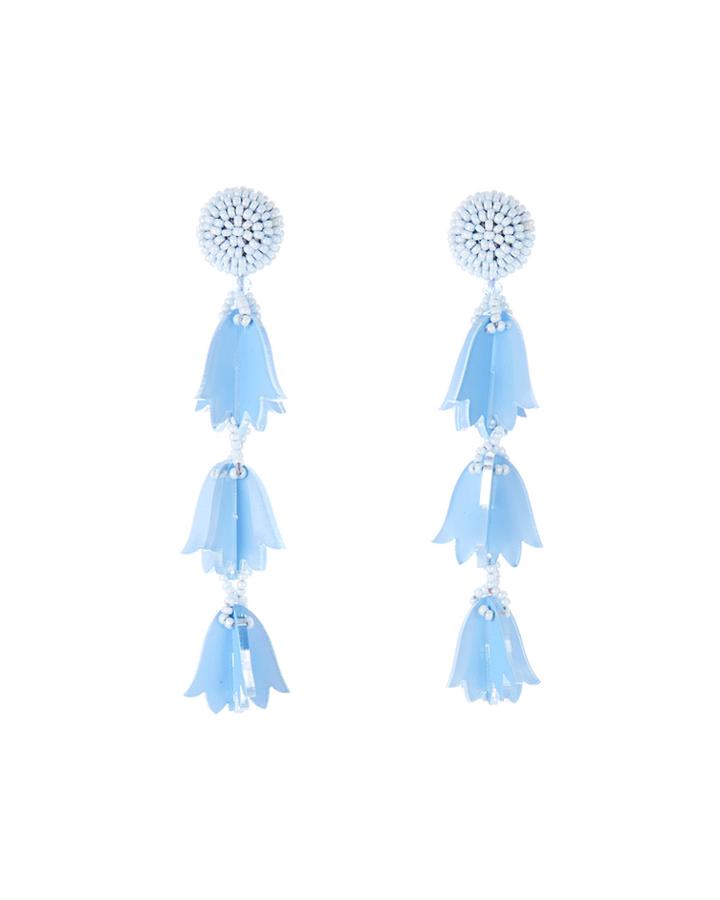 Triple Bellflower Clip-on Earrings