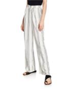 Carroca Striped Wide-leg Cotton Pants