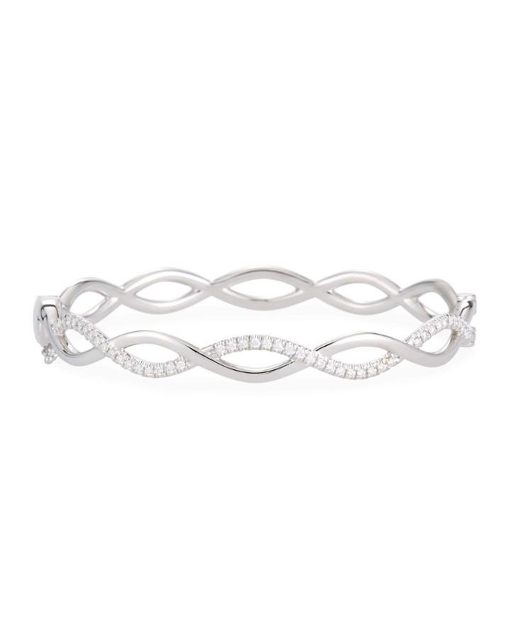 18k White Gold Diamond Infinity Bracelet