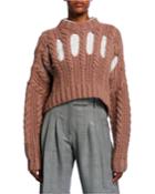 Inga Cashmere Cutout Cable-knit
