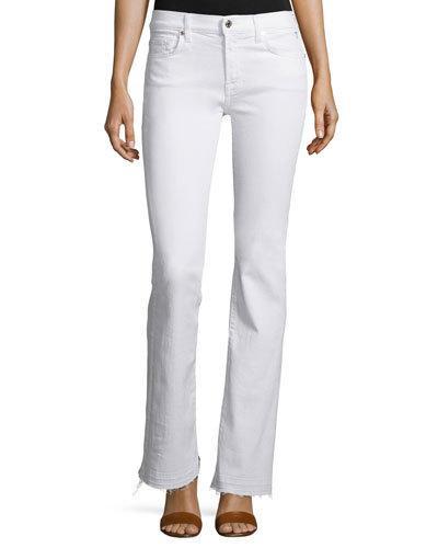 Tailorless Boot-cut Jeans W/released Hem (shorter Inseam), White