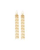 Long Multi-strand Crystal Chandelier Earrings, Gold/clear