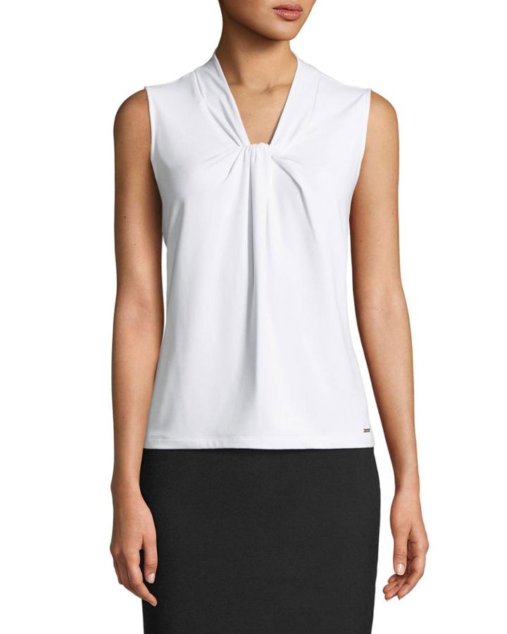 Sleeveless Knotted Jersey Top