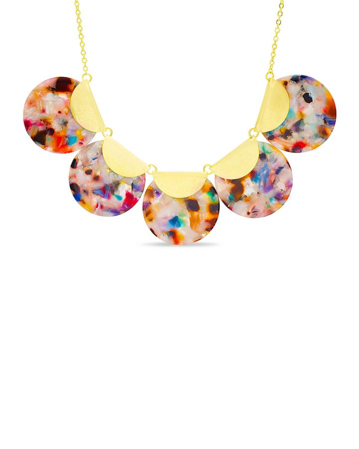 Folded Circle-pieces Necklace