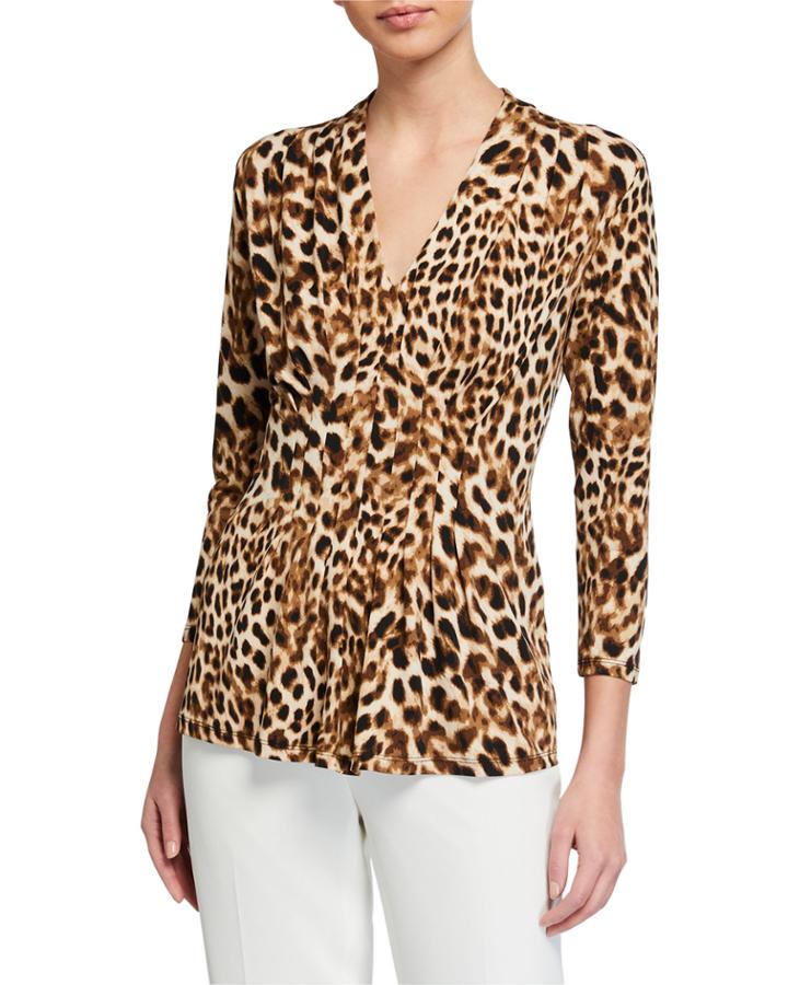 Cheetah-print Pleated