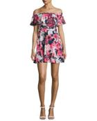 Penelope Off-the-shoulder Floral Circle Dress,