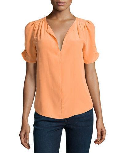 Amone Short-sleeve Crepe Top,