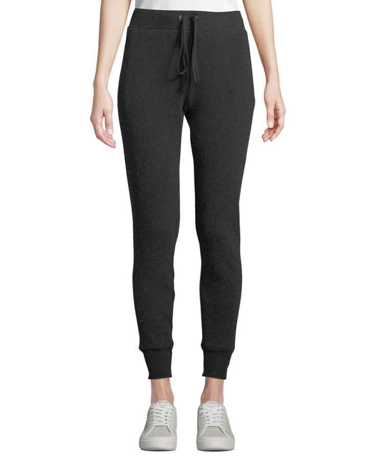 Cashmere Thermal Drawstring Jogger Pants