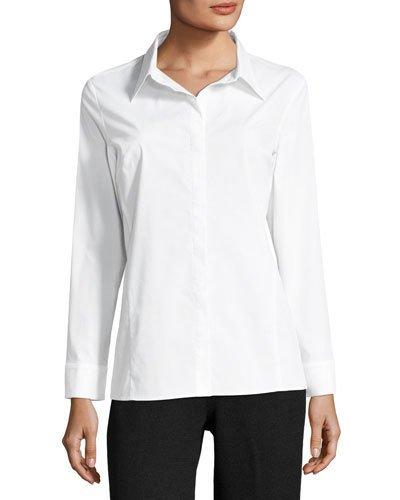 Button-front Poplin
