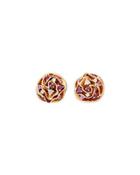 18k Diamond, Ruby & Sapphire Floral