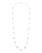 14k Pearl & Tanzanite Chain Necklace,