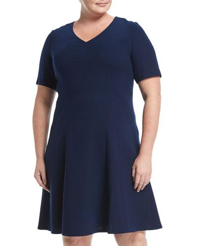 Mirasol V-neck Wool Dress,