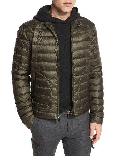 Roland Quilted Down Jacket, Olive