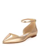 Lucy Metallic Half-d'orsay Flats