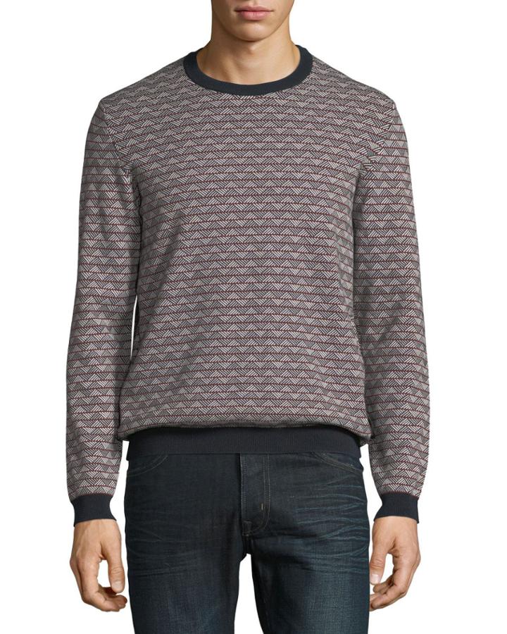Men's Geometric-knit Jacquard