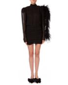 Dubai Feather-shoulder Open-back