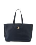 Pebbled Vitello Top Handle Tote Bag