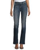 Boot-cut Jeweled-rivet Jeans, Medium-dark Wash