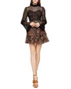 Floral Print Tiered Fit-and-flare Dress With