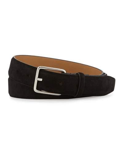 Suede Belt, Black