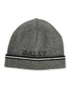 Men's Logo Patched Wool Beanie Hat