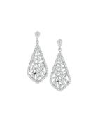 Woven Pave Crystal Drop Earrings