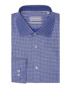 Men's Contemporary-fit Tile-print Chambray Dress