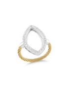 Open Diamond Pave Marquise Ring, Yellow,